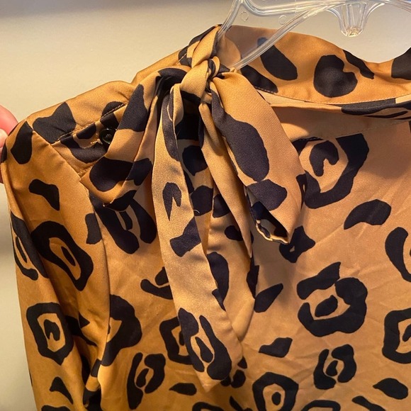 Who what wear dress tunic leopard print knee length small side tie - Picture 5 of 8